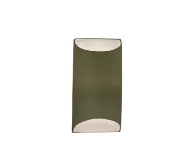 Justice Designs Ambiance One Light Wall Sconce in Matte Green – CER-5750-MGRN