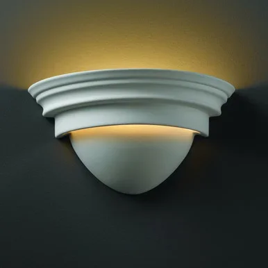 Justice Designs Ambiance Wall Sconce in Bisque – CER-1005-BIS