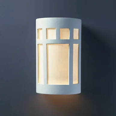 Justice Designs Ambiance Wall Sconce in Bisque – CER-5340W-BIS