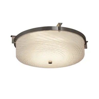 Justice Designs Fusion LED Flush-Mount in Brushed Nickel – FSN-8985-WEVE-NCKL-LED2-1400