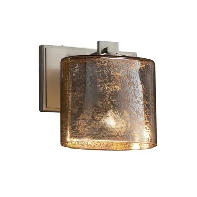 Justice Designs Fusion One Light Wall Sconce in Brushed Nickel – FSN-8447-30-MROR-NCKL