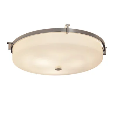 Justice Designs Fusion Three Light Flush-Mount in Polished Chrome – FSN-8987-OPAL-CROM
