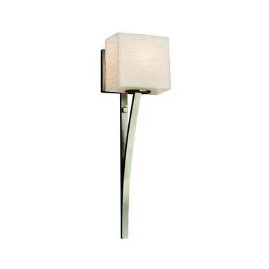 Justice Designs Porcelina One Light Wall Sconce in Brushed Nickel – PNA-8791-55-WAVE-NCKL