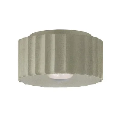 Justice Designs Radiance One Light Flush-Mount in Celadon Green Crackle – CER-6185-CKC