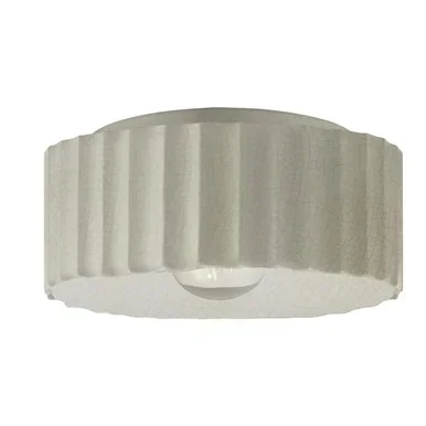 Justice Designs Radiance One Light Flush-Mount in White Crackle – CER-6187-CRK