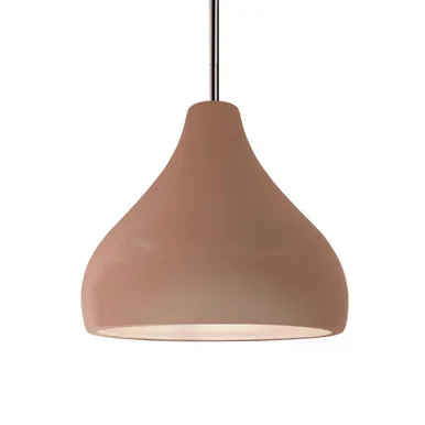 Justice Designs Radiance One Light Pendant in Adobe – CER-6563-ADOB-NCKL-RIGID