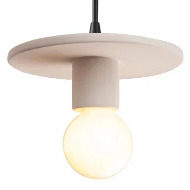 Justice Designs Radiance One Light Pendant in Bisque – CER-6320-BIS-MBLK-BKCD