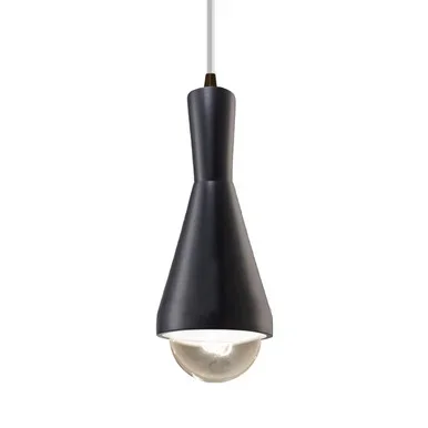 Justice Designs Radiance One Light Pendant in Carbon – Matte Black – CER-6520-CRB-DBRZ-WTCD