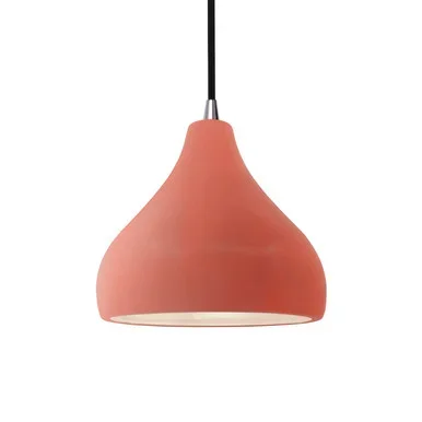 Justice Designs Radiance One Light Pendant in Gloss Blush – CER-6560-BSH-NCKL-BKCD