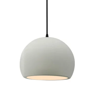 Justice Designs Radiance One Light Pendant in Matte White – CER-6530-MAT-MBLK-BKCD