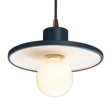 Justice Designs Radiance One Light Pendant in Midnight Sky with Matte White – CER-6325-MDMT-DBRZ-BKCD