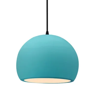 Justice Designs Radiance One Light Pendant in Reflecting Pool – CER-6533-RFPL-MBLK-BKCD
