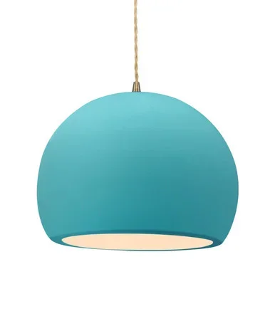Justice Designs Radiance One Light Pendant in Reflecting Pool – CER-6535-RFPL-ABRS-BEIG-TWST