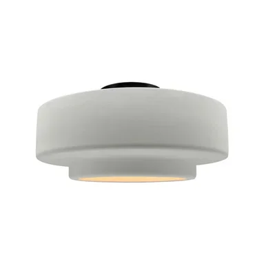 Justice Designs Radiance One Light Semi-Flush Mount in Matte White – CER-6363-MAT-MBLK