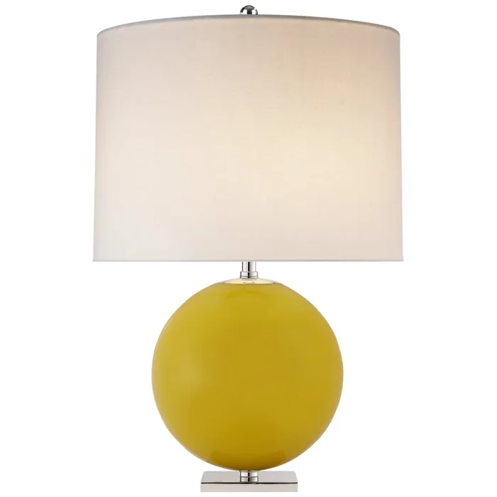 kate spade new york Elsie Table Lamp in Yellow with Linen Shade W16″ x H25.5″KS 3014YL-L