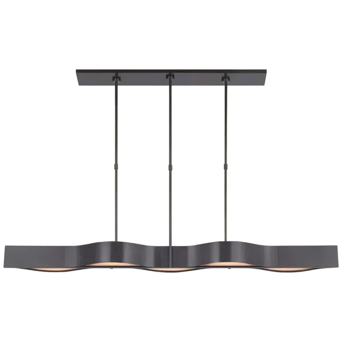 Kelly Wearstler Avant 60″ Linear Pendant in Bronze with Frosted Glass Ceiling Light W60″KW 5524BZ-FG