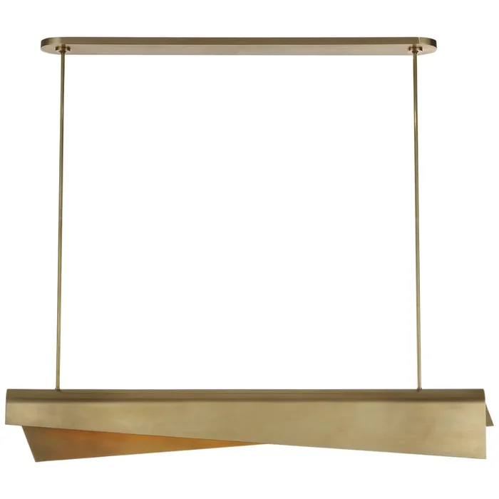 Kelly Wearstler Piel 48″ Linear Pendant in Antique-Burnished Brass Ceiling Light W48″KW 5633AB