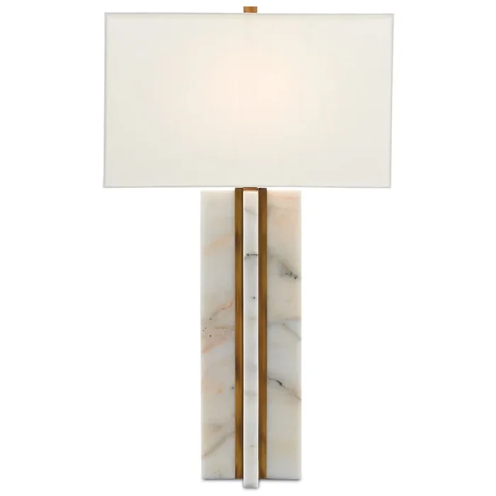 Khalil Marble Table Lamp – Marble/Antique Brass6000-0250