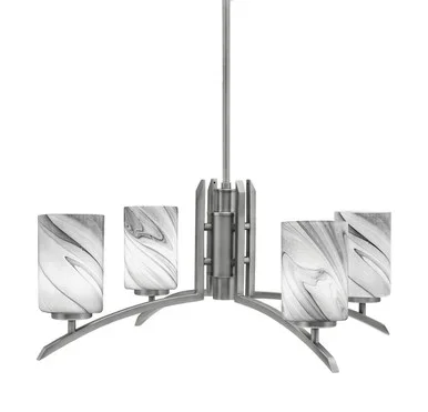 Kurve Four Light Chandelier (3704-GP-3009)