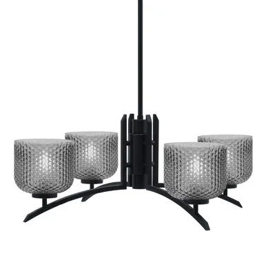 Kurve Four Light Chandelier (3704-MB-4612)