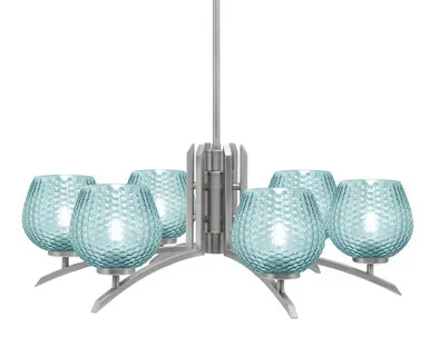 Kurve Six Light Chandelier (3706-GP-4605)