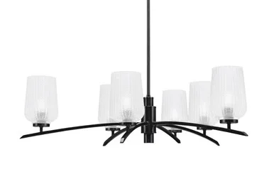 Kurve Six Light Chandelier (3746-MB-4250)
