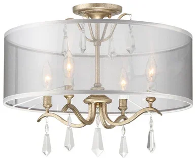 Laurel Estate Four Light Semi Flush Mount (4443)