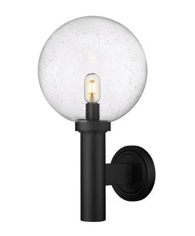 Laurent One Light Outdoor Wall Light (599B-BK)