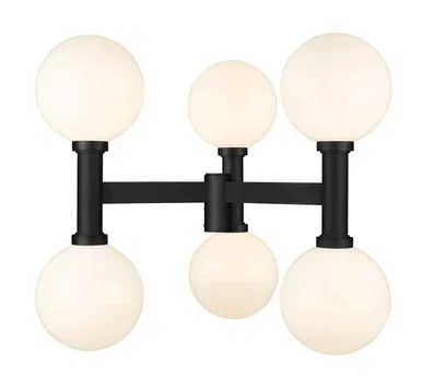 Laurent Six Light Outdoor Post Mount Fixture (597BP6-BK)