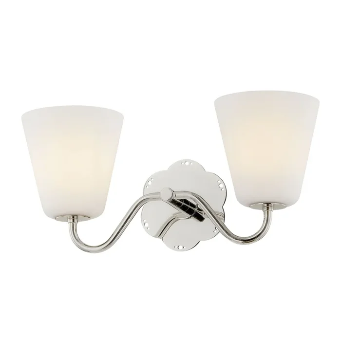Leonella 2-Light Bath and Vanity in Polished Nickel 18W x 8.5HH1017302-PN