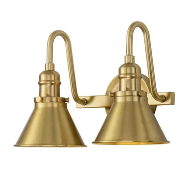 Lucas + McKearn Provence Two Light Vanity in Aged Brass – BB90684AGB-2