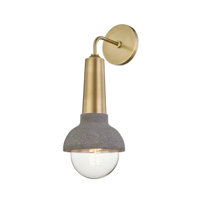 Macy 1-Light Wall Sconce in Aged Brass 4.75L x 6W x 17HH304101-AGB
