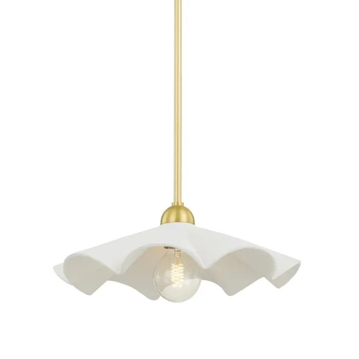 Maisie 1-Light Pendant in Aged Brass by MEGAN MOLTEN 20L x 16W x 6HH712701-AGB/CTW
