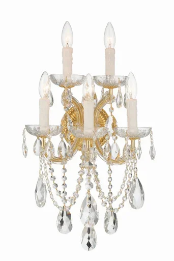 Maria Theresa Five Light Wall Sconce (4425-GD-CL-MWP)