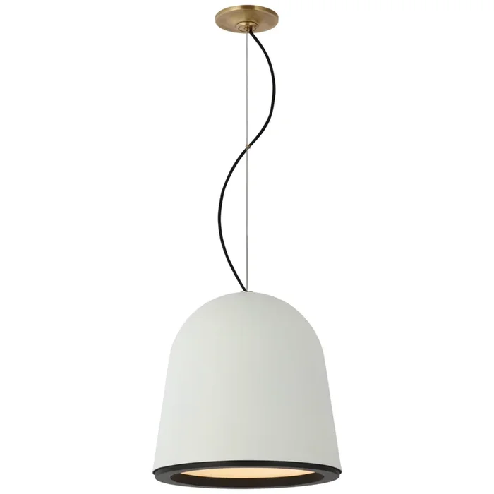 Marie Flanigan Murphy Small Pendant in Plaster White and Matte Black Ceiling Light W13″S 5125PW/BLK