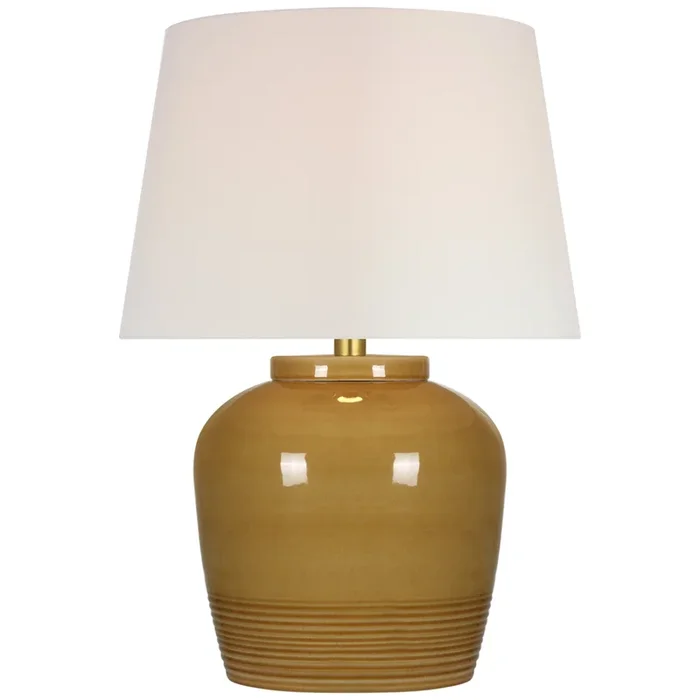Marie Flanigan Nora Medium Table Lamp in Light Honey with Linen Shade W20″ x H28″MF 3638LH-L