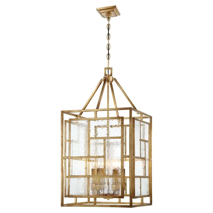 Metropolitan N6476-293 Edgemont Park 6 Light Pendant in Pandora Gold Leaf