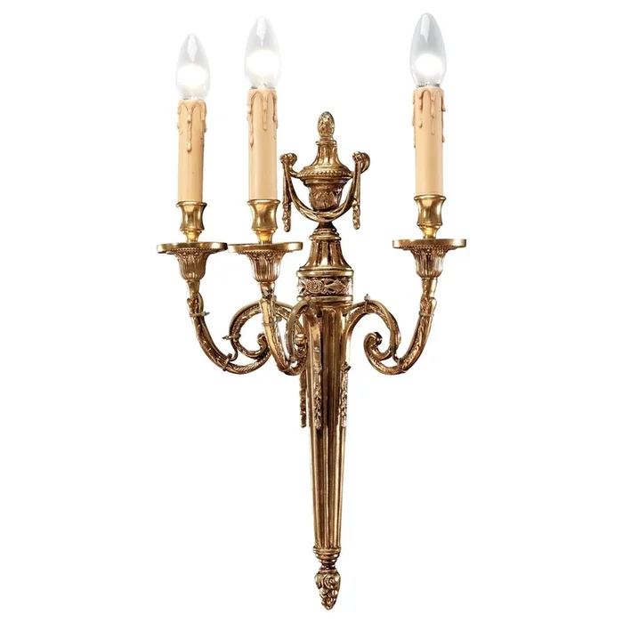 Metropolitan N9603 3 Light Wall Sconce in Stained Gold
