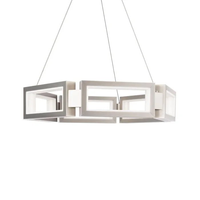 Mies 27in LED Chandelier 3000K in Brushed NickelPD-50829-BN