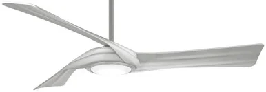 Minka Aire Curl 60″Ceiling Fan in Brushed Nickel W/ Silver – F714L-BN/SL