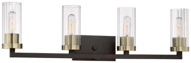 Minka-Lavery Ainsley Court Four Light Bath in Aged Kinston Bronze W/Brushed – 3044-560