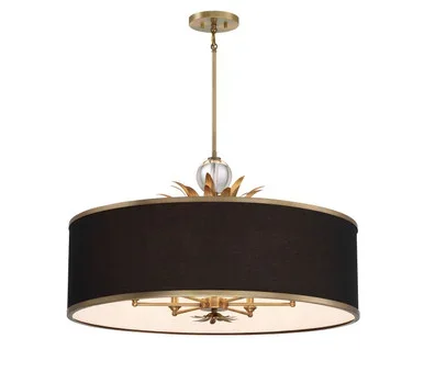 Minka-Lavery Caprio Six Light Pendant in Natural Brushed Brass – 4586-672