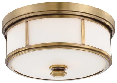 Minka-Lavery Harbour Point Two Light Flush Mount in Liberty Gold – 4365-249