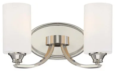 Minka-Lavery Tilbury Two Light Bath in Polished Nickel – 3982-613