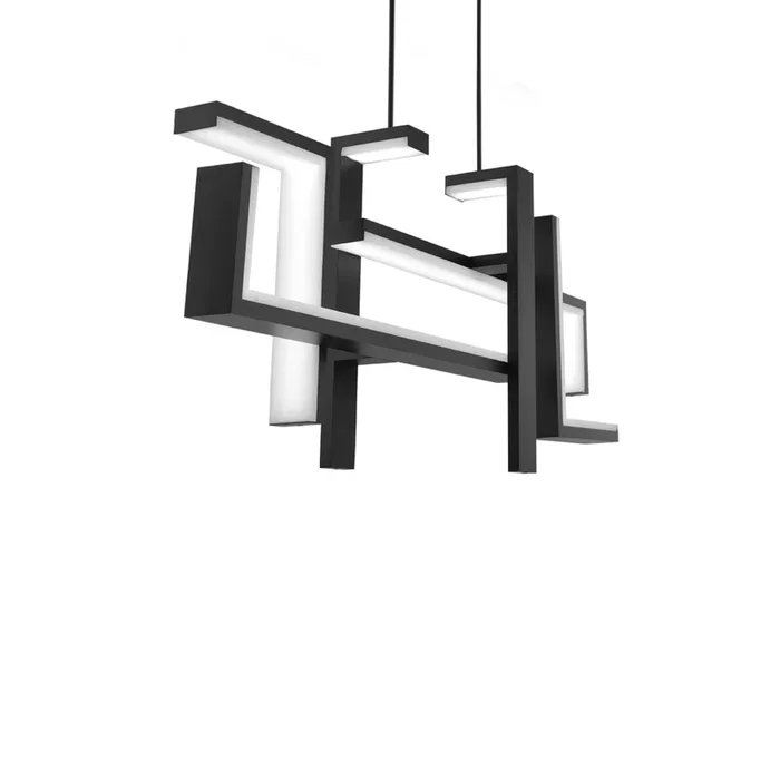 Modern Forms PD-80056-BK 3000K 39.5 Watt Jackal LED Linear Pendant in BlackPD-80056-BK