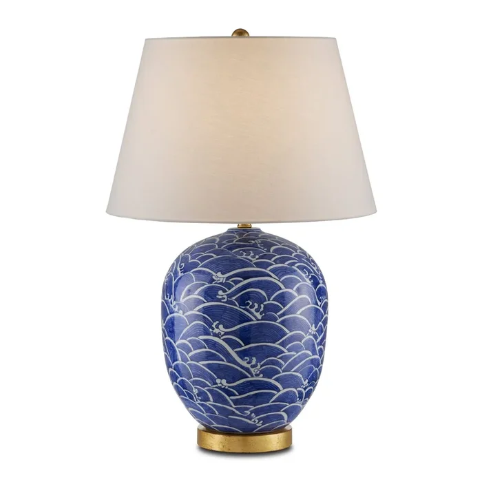 Nami Blue Table Lamp – Blue/White/Gold Leaf6000-0842