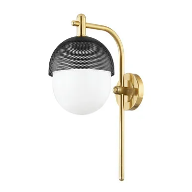 Nyack One Light Wall Sconce (6100-AGB/BK)