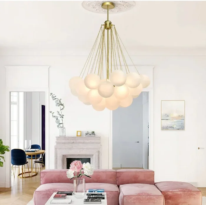 NYRA Frosted Ball Chandelier