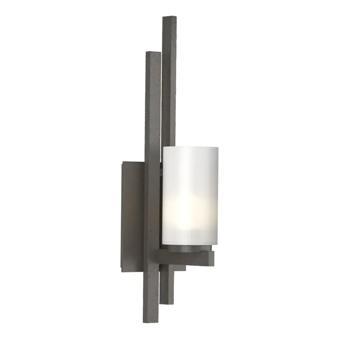 Ondrian 1 Light Sconce 1-Light Left Facing Opal Glass (GG) in Oil Rubbed Bronze206301-SKT-LFT-14-GG0168