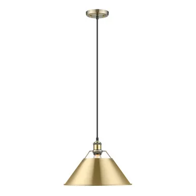 Orwell One Light Pendant (3306-L AB-BCB)